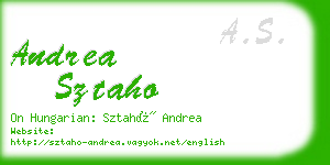 andrea sztaho business card